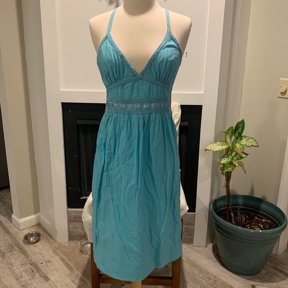 VINTAGE Y2K BLUE BCBG GIRLS HALTER DRESS - Picture 1 of 4